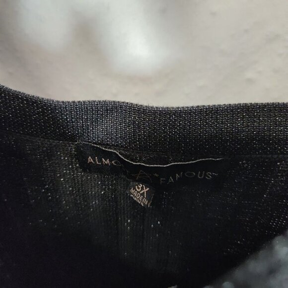 NWT Almost Famous Ribbed Bodycon Dress in Black Size 3X - Picture 8 of 8